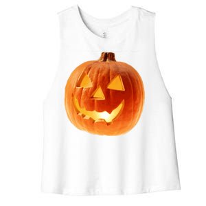 Jack o Lantern Women's Racerback Cropped Tank