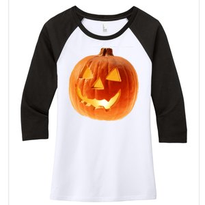 Jack o Lantern Women's Tri-Blend 3/4-Sleeve Raglan Shirt