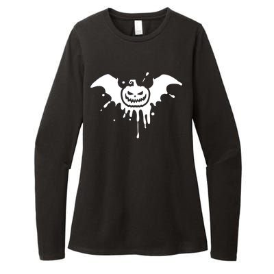 Jack O Lantern Bat Womens CVC Long Sleeve Shirt