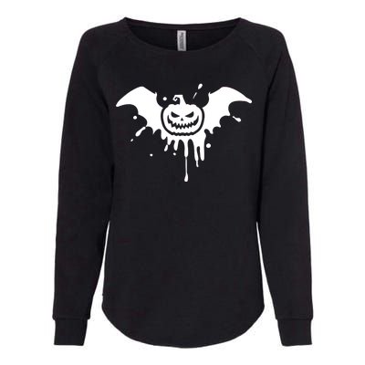 Jack O Lantern Bat Womens California Wash Sweatshirt