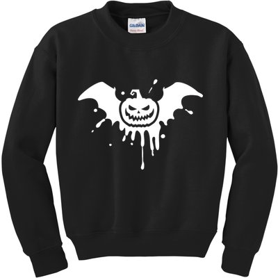 Jack O Lantern Bat Kids Sweatshirt