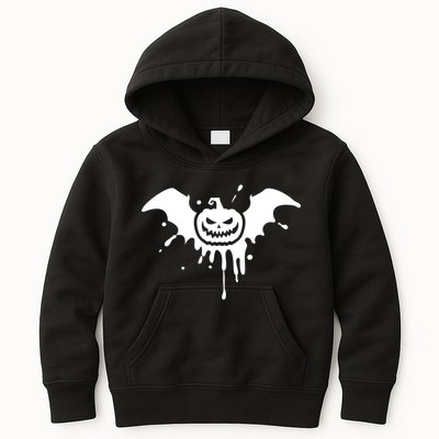 Jack O Lantern Bat Kids Hoodie