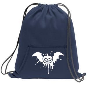 Jack O Lantern Bat Sweatshirt Cinch Pack Bag