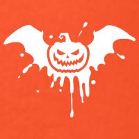 Jack O Lantern Bat Button