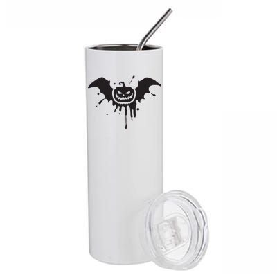 Jack O Lantern Bat Stainless Steel Tumbler