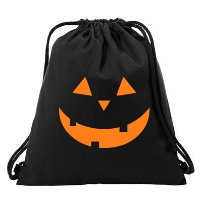 Jack o Lantern Pumpkin Face Drawstring Bag
