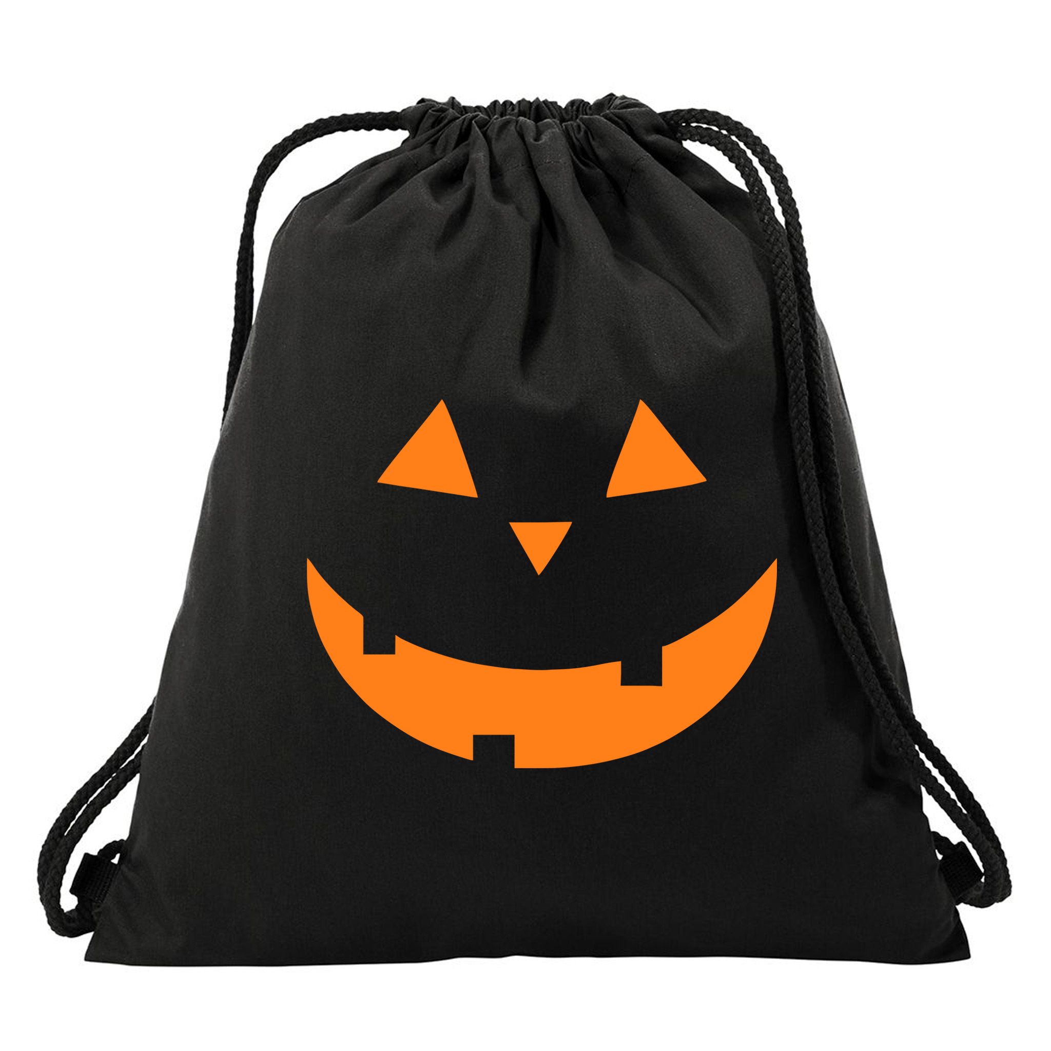 Jack o Lantern Pumpkin Face Drawstring Bag