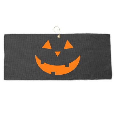 Jack o Lantern Pumpkin Face Large Microfiber Waffle Golf Towel