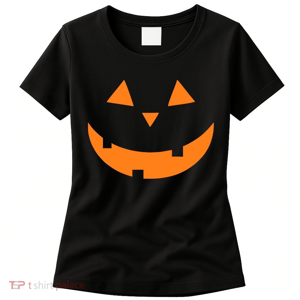 Jack o Lantern Pumpkin Face Womens T-Shirt