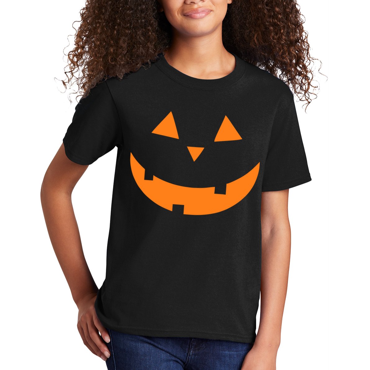 Jack o Lantern Pumpkin Face Kids T-Shirt