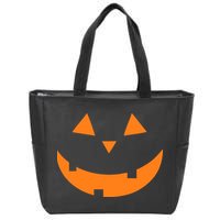 Jack o Lantern Pumpkin Face Zip Tote Bag