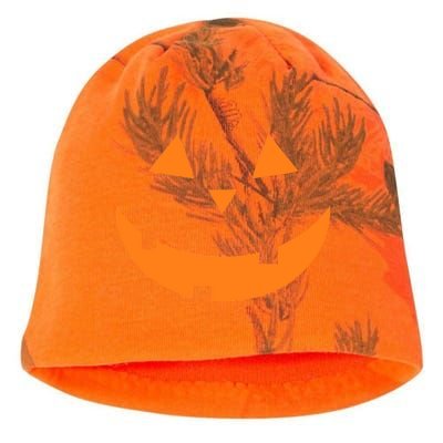 Jack o Lantern Pumpkin Face Kati - Camo Knit Beanie