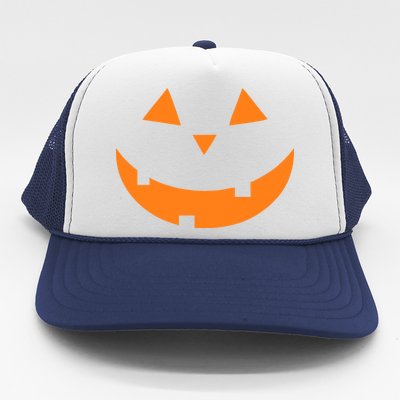 Jack o Lantern Pumpkin Face Trucker Hat