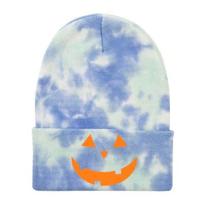 Jack o Lantern Pumpkin Face Tie Dye 12in Knit Beanie