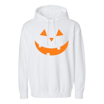 Jack o Lantern Pumpkin Face Garment-Dyed Fleece Hoodie