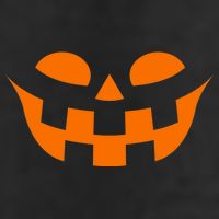 Jack O Lantern Scary Spookey Face 7 Panel Mesh Trucker Snapback Hat