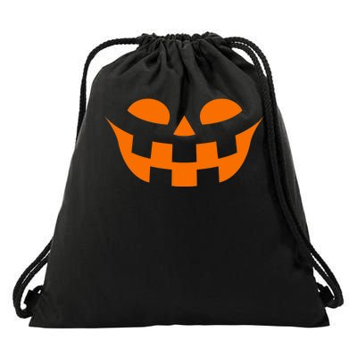 Jack O Lantern Scary Spookey Face Drawstring Bag