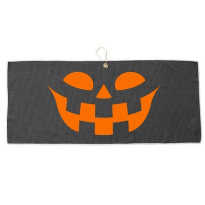 Jack O Lantern Scary Spookey Face Large Microfiber Waffle Golf Towel