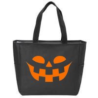 Jack O Lantern Scary Spookey Face Zip Tote Bag