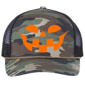 Jack O Lantern Scary Spookey Face Retro Rope Trucker Hat Cap