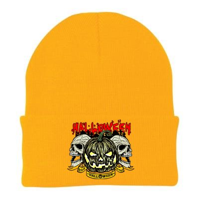 Jack o Lantern Skulls Halloween Knit Cap Winter Beanie