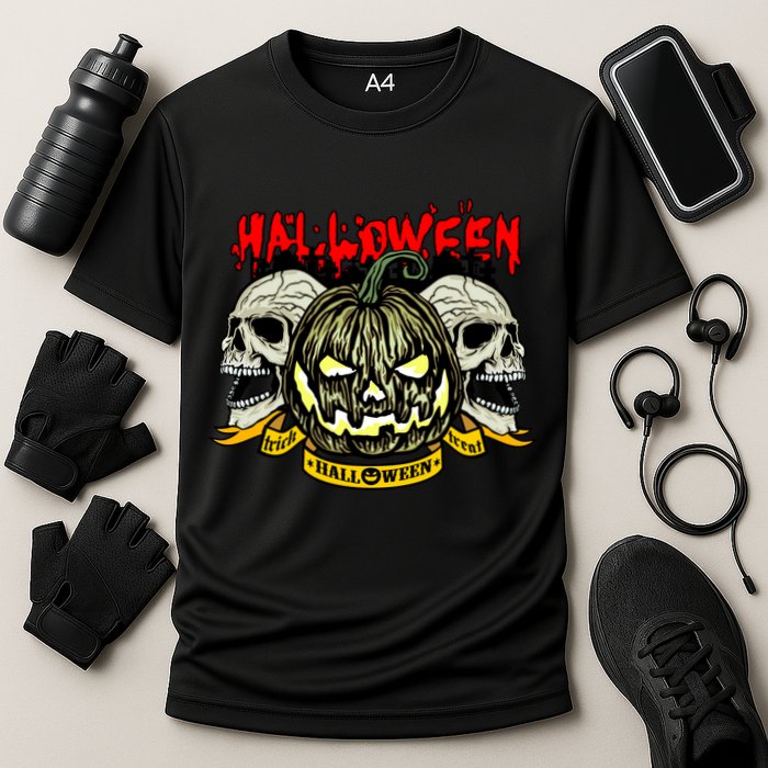 Jack o Lantern Skulls Halloween Performance Shirt