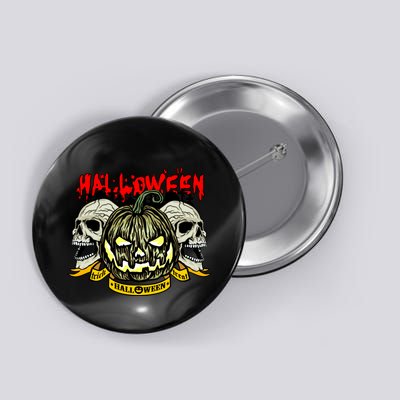 Jack o Lantern Skulls Halloween Button