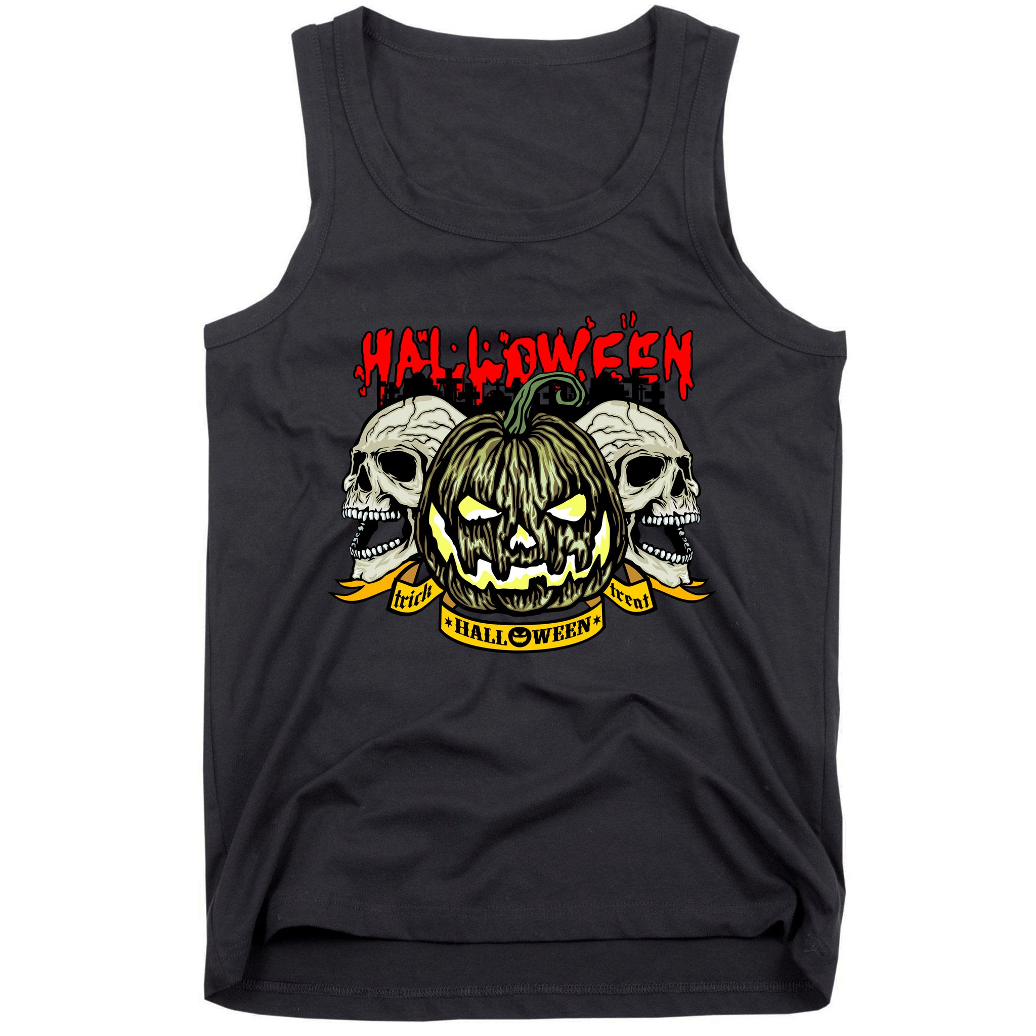 Jack o Lantern Skulls Halloween Tank Top
