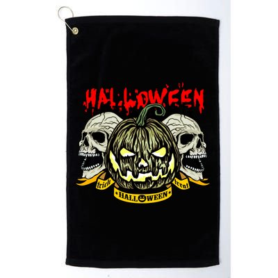 Jack o Lantern Skulls Halloween Golf Towel