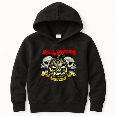 Jack o Lantern Skulls Halloween Kids Hoodie