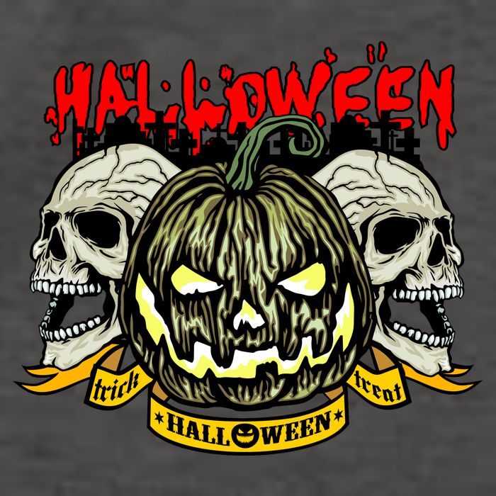 Jack o Lantern Skulls Halloween Vector Backpack