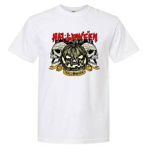 Jack o Lantern Skulls Halloween Garment-Dyed Heavyweight T-Shirt