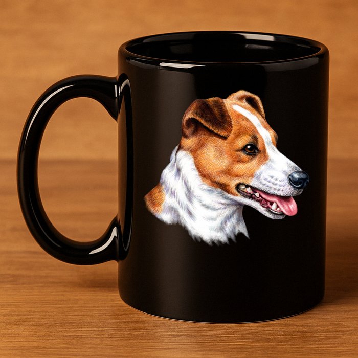 Jack Russell Dog 11oz C Handle Ceramic Mug