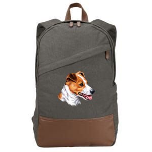 Jack Russell Dog Cotton Canvas Backpack