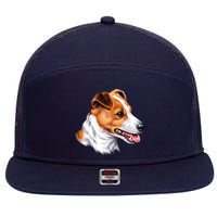 Jack Russell Dog 7 Panel Mesh Trucker Snapback Hat