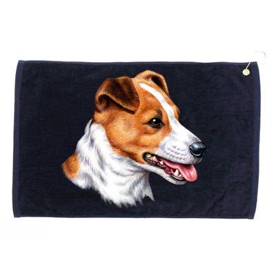 Jack Russell Dog Grommeted Golf Towel