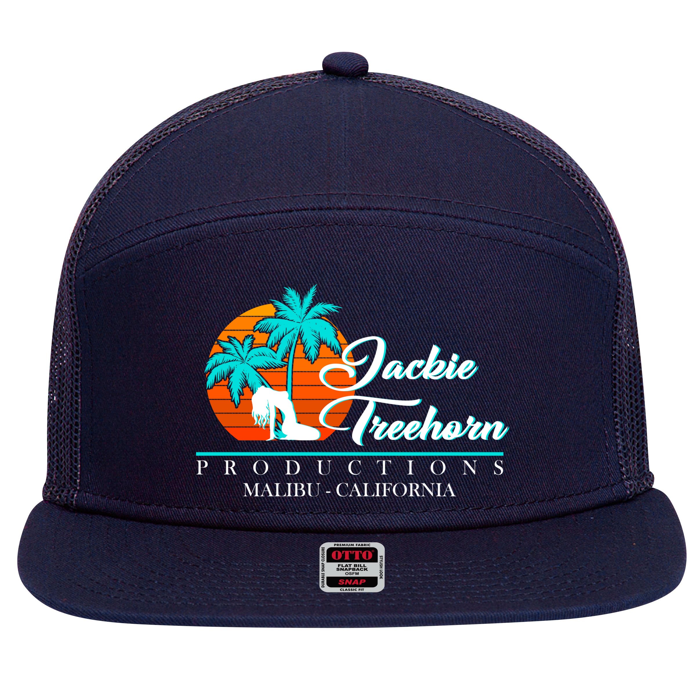 Jackie Treehorn Productions 7 Panel Mesh Trucker Snapback Hat