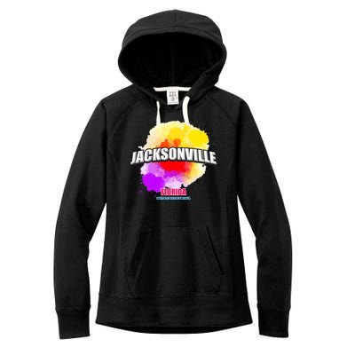 Jacksonville Colorful Retro Logo Women's Fleece Hoodie