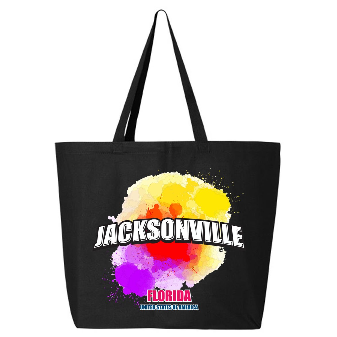Jacksonville Colorful Retro Logo 25L Jumbo Tote