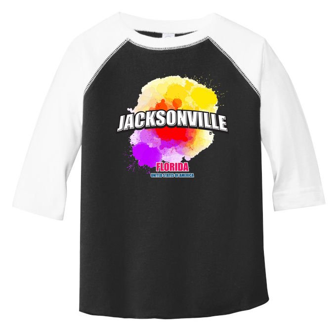 Jacksonville Colorful Retro Logo Toddler Fine Jersey T-Shirt