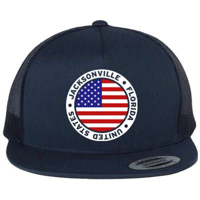 Jacksonville Florida USA Flat Bill Trucker Hat