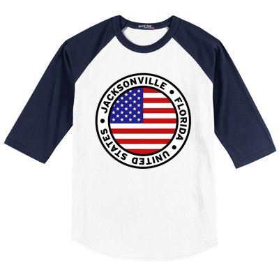 Jacksonville Florida USA Baseball Sleeve Shirt