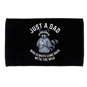 Just A Dad Who Always Came Back With The Milk FatherS Day Microfiber Hand Towel