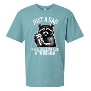 Just A Dad Who Always Came Back With The Milk Funny Sueded Cloud Jersey T-Shirt