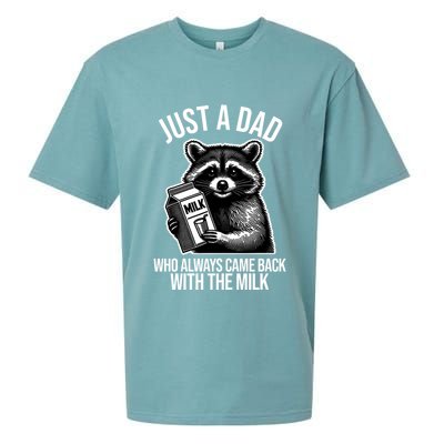 Just A Dad Who Always Came Back With The Milk Funny Sueded Cloud Jersey T-Shirt
