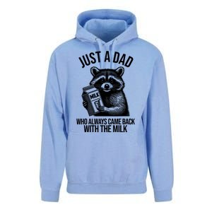 Just A Dad Who Always Came Back With The Milk Funny Unisex Surf Hoodie