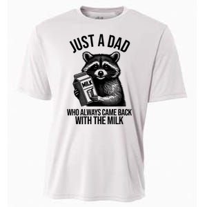 Just A Dad Who Always Came Back With The Milk Funny Cooling Performance Crew T-Shirt