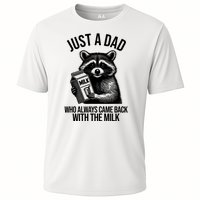 Just A Dad Who Always Came Back With The Milk Funny Cooling Performance Crew T-Shirt