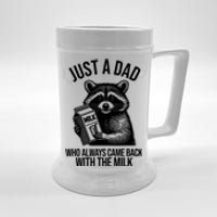 Just A Dad Who Always Came Back With The Milk Funny Beer Stein