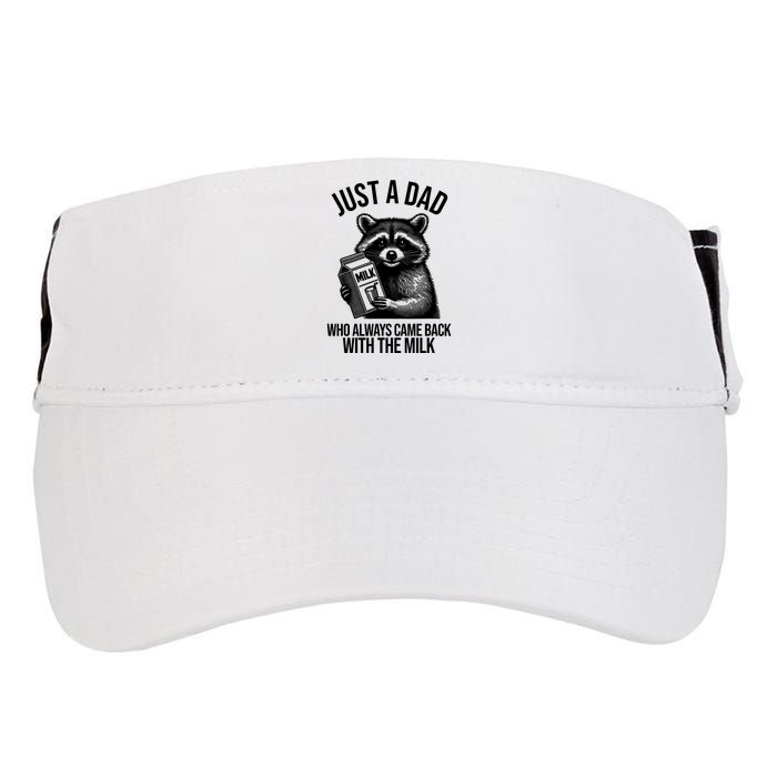 Just A Dad Who Always Came Back With The Milk Funny Adult Drive Performance Visor